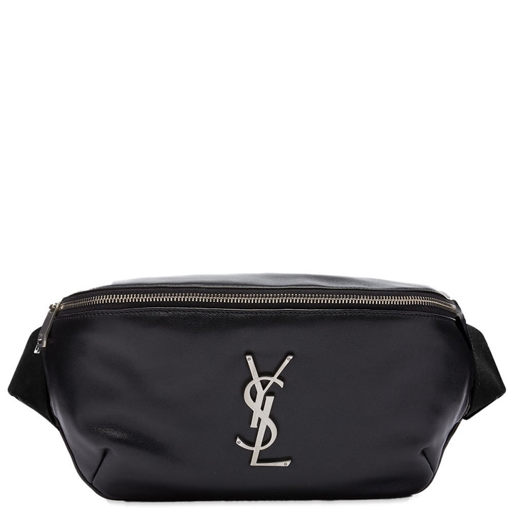 Photo: Saint Laurent Logo Leather Waist Bag