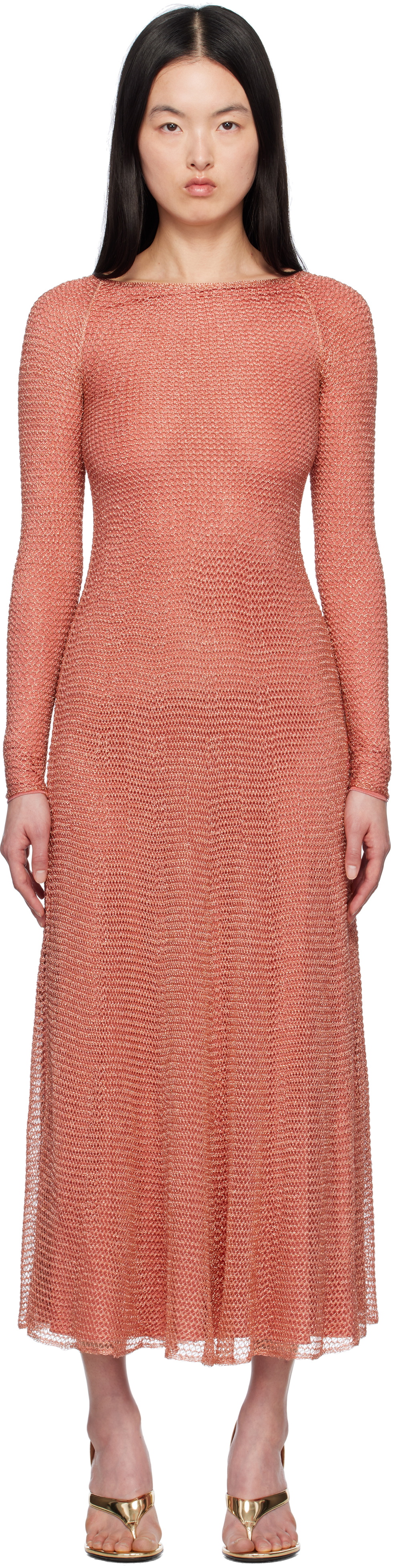 knitted fringe dress Mable Fringed Crochet Knit Dress main image 0
