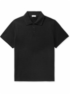 SAINT LAURENT - Cotton-Piqué Polo Shirt - Black