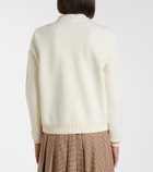Moncler Down-paneled cotton cardigan