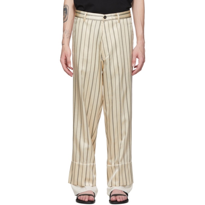 Photo: Ann Demeulemeester Off-White and Black Devon Trousers