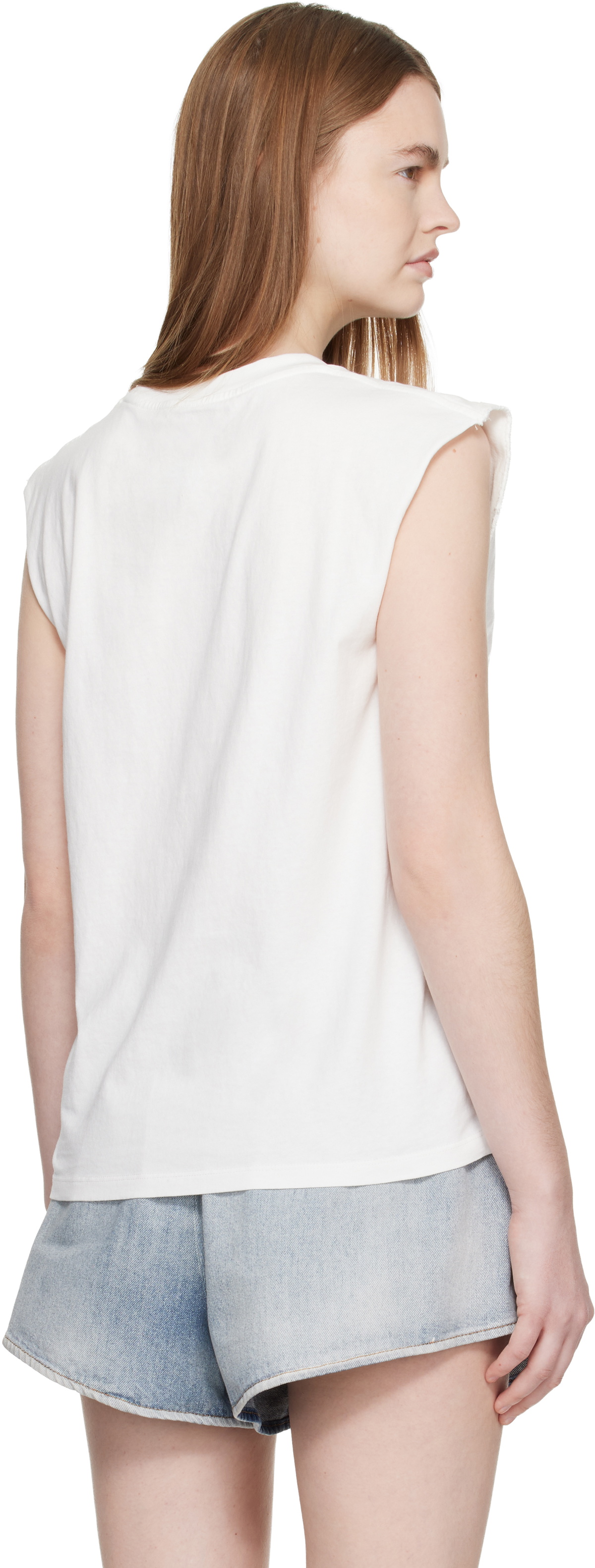 MM6 Maison Margiela Off-White Tank Top