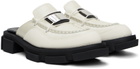 both White Gao Metal Logo Slip-On Loafers