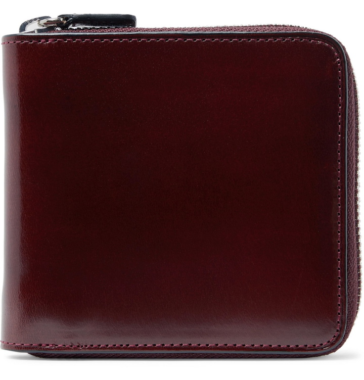 Photo: Il Bussetto - Polished-Leather Zip-Around Wallet - Burgundy