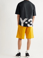 Y-3 - Layered Logo-Print Organic Cotton-Jersey and Shell T-Shirt - Black