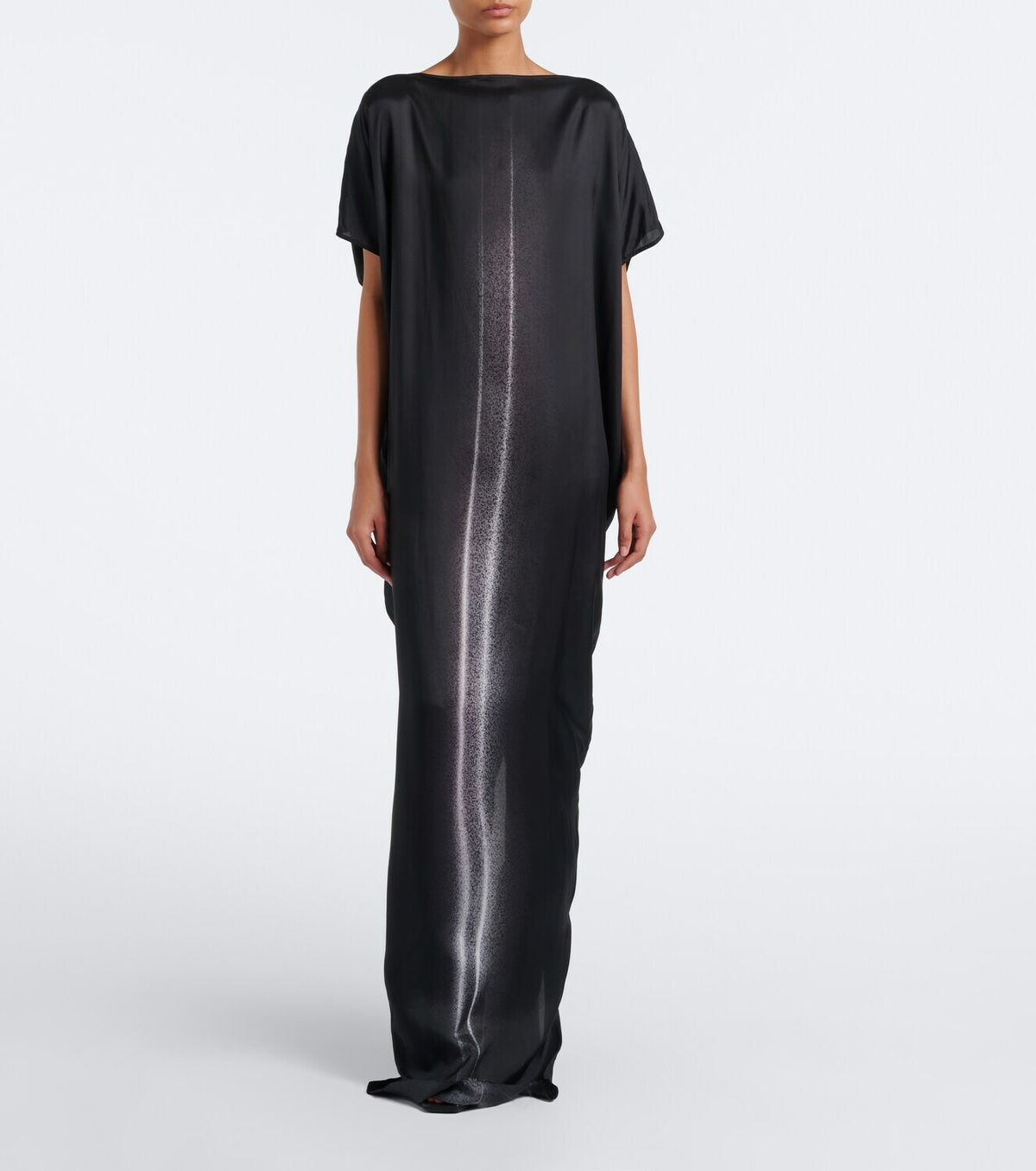 Rick Owens Dagger printed satin maxi dress