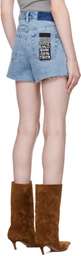 Ksubi Blue Rise N Hi Authentik Denim Shorts