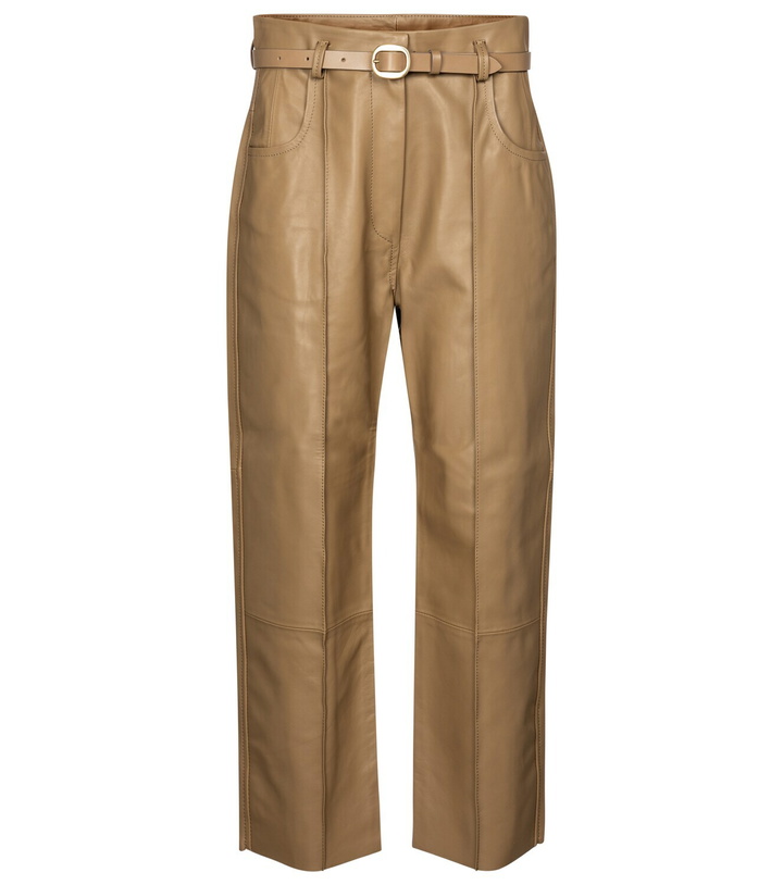 Photo: Petar Petrov Pollis B belted high-rise leather pants