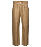 Petar Petrov Pollis B belted high-rise leather pants