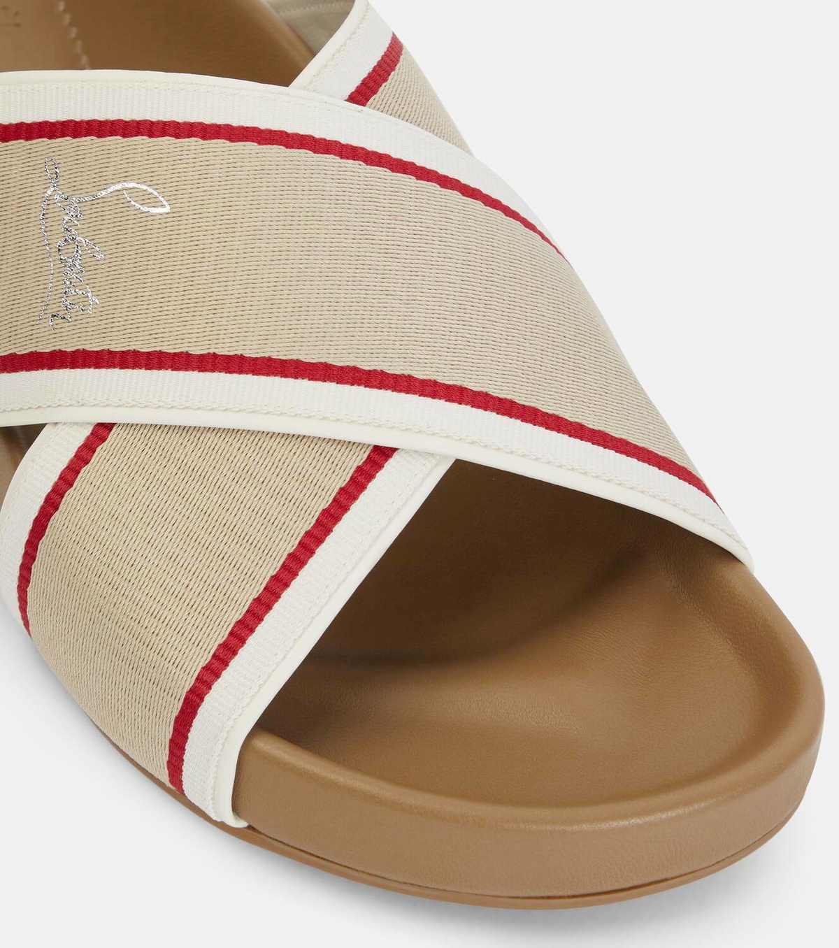 Hot Cross Bizz ribbon sandals in black - Christian Louboutin
