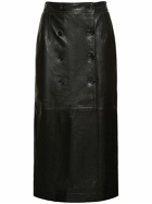 ALBERTA FERRETTI Leather Midi Skirt
