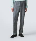 Giorgio Armani Pleated printed tapered pants