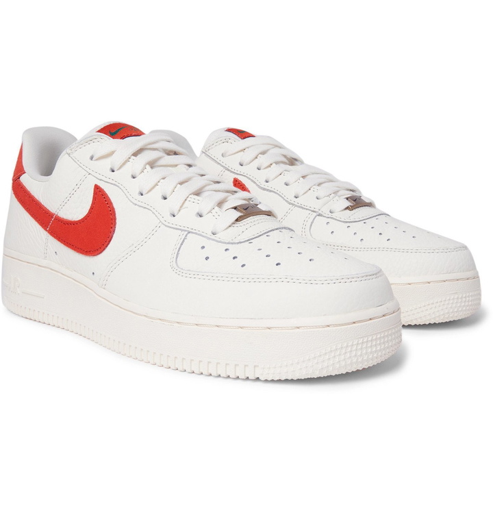 Photo: NIKE - Air Force 1 '07 Craft Full-Grain Leather and Suede Sneakers - White