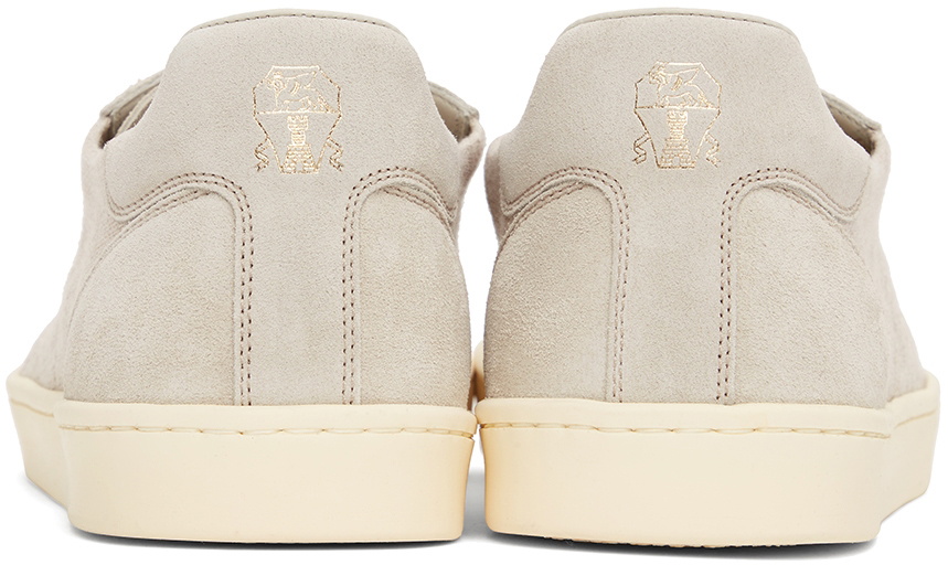 Brunello Cucinelli Taupe Knit Hybrid Sneakers