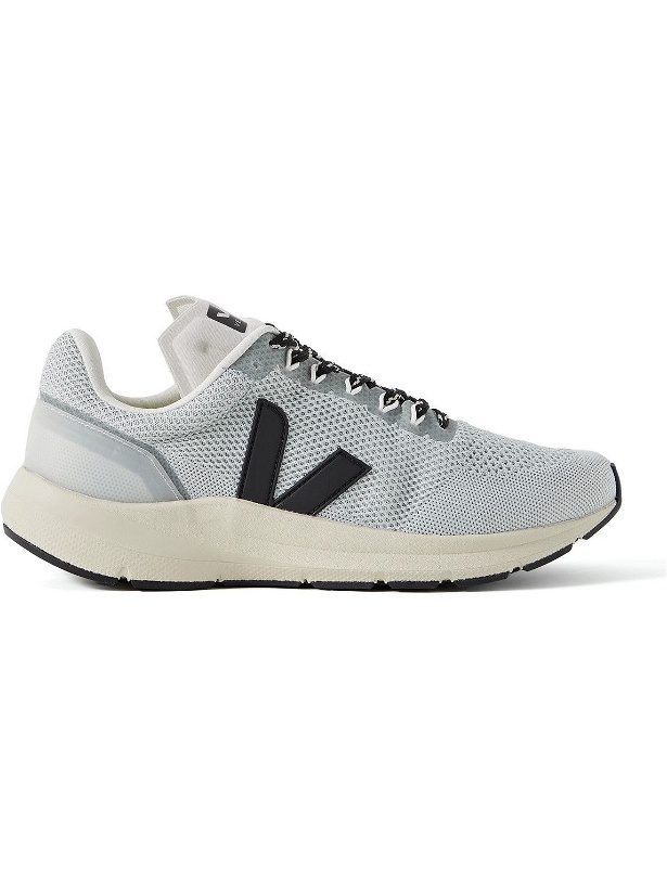 Photo: Veja - Marlin Rubber-Trimmed Stretch-Knit Running Sneakers - Gray