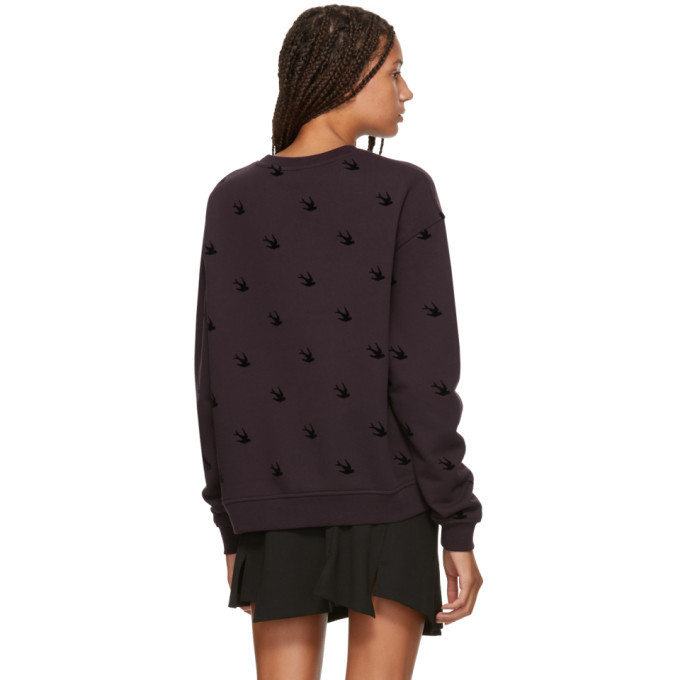 McQ Alexander McQueen Purple Swallow Slouch Sweatshirt McQ