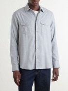 Mr P. - Herringbone Cotton and Lyocell-Blend Shirt - Gray