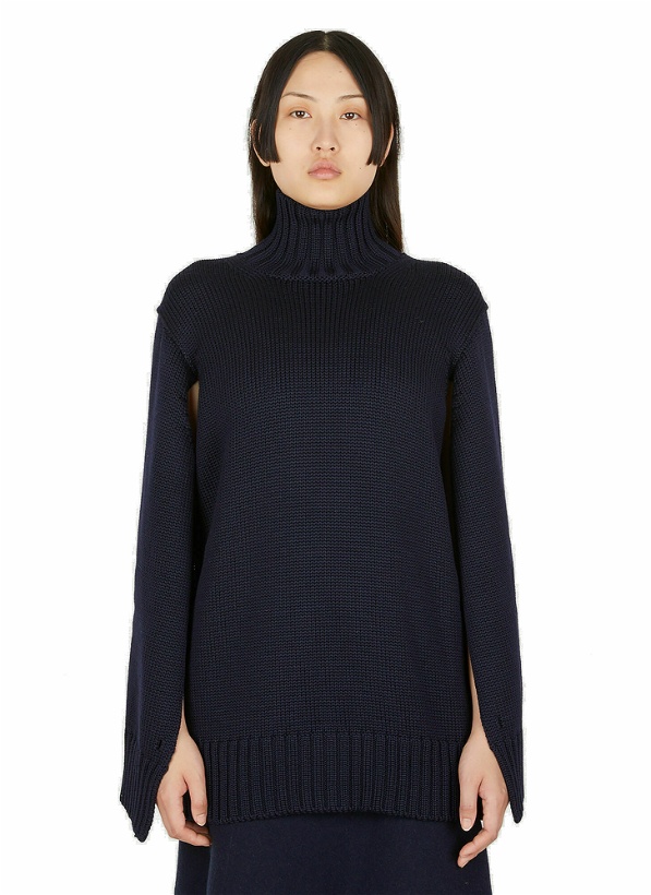 Photo: Cape Sleeve Sweater in Blue