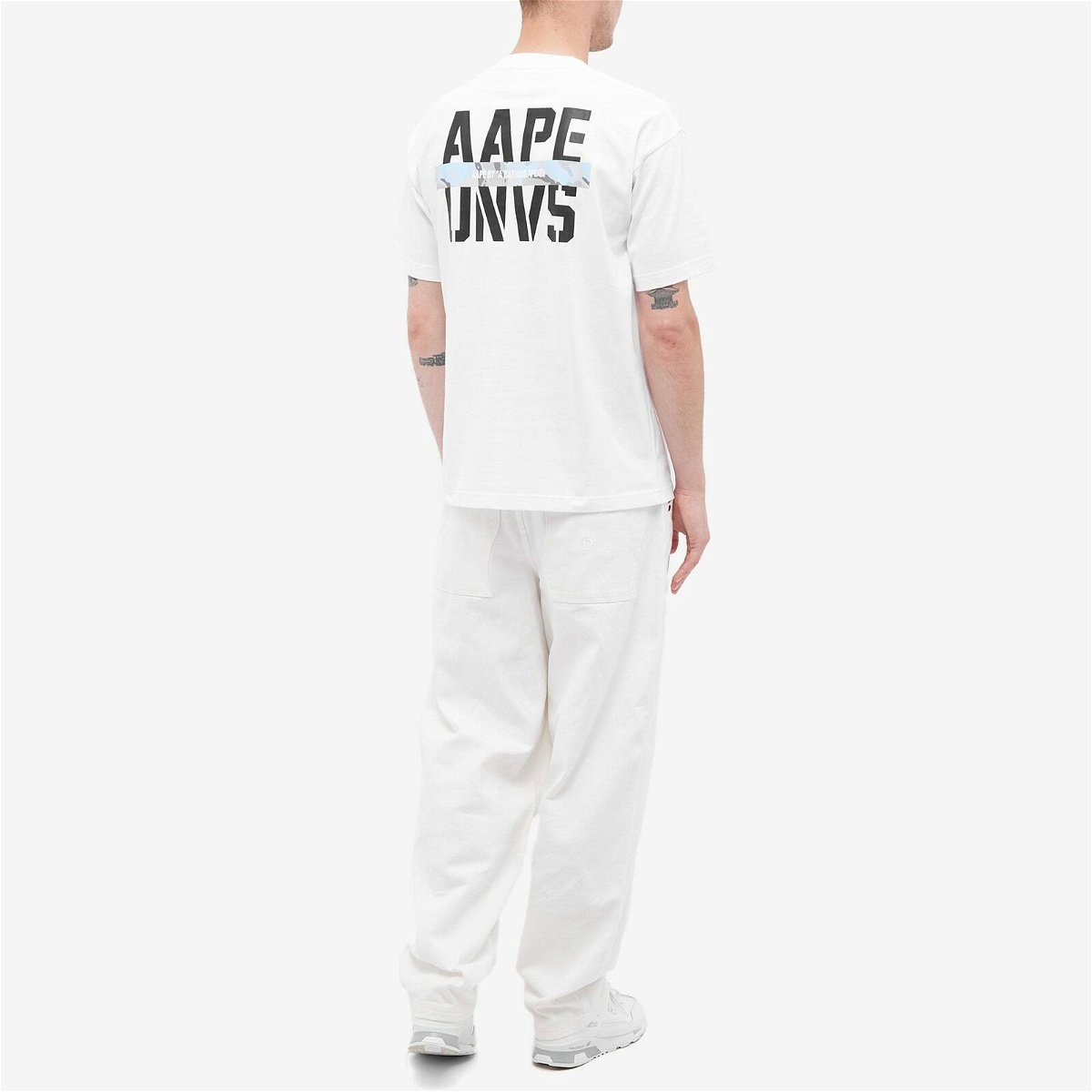 Men's AAPE Universe T-Shirt in White AAPE by A Bathing Ape