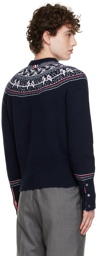 Thom Browne Navy Fairisle Sweater