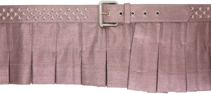 Photo: Collina Strada Pink Pleated Skirt Belt