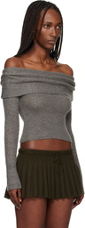 GUIZIO Gray Marlowe Top
