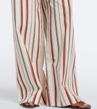 SIR Alva striped cotton wide-leg pants