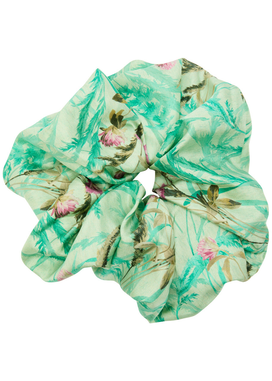 LA Double J Giga Printed Silk Scrunchie - Multicoloured - One Size