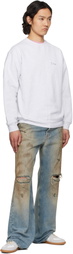 Dime Gray Classic Small Logo Crewneck Sweatshirt