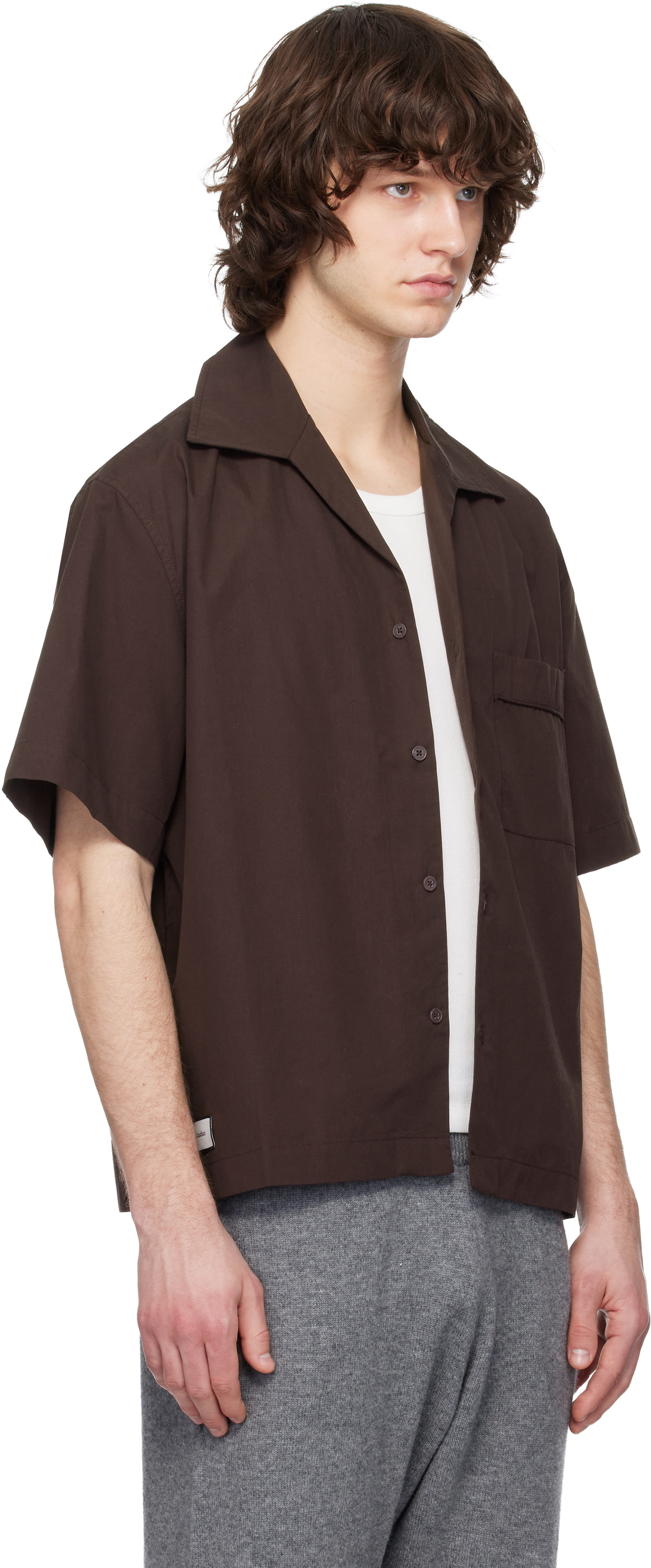 Entire Studios Brown Pajama Shirt