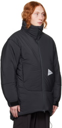 and wander Black Insulated Coat