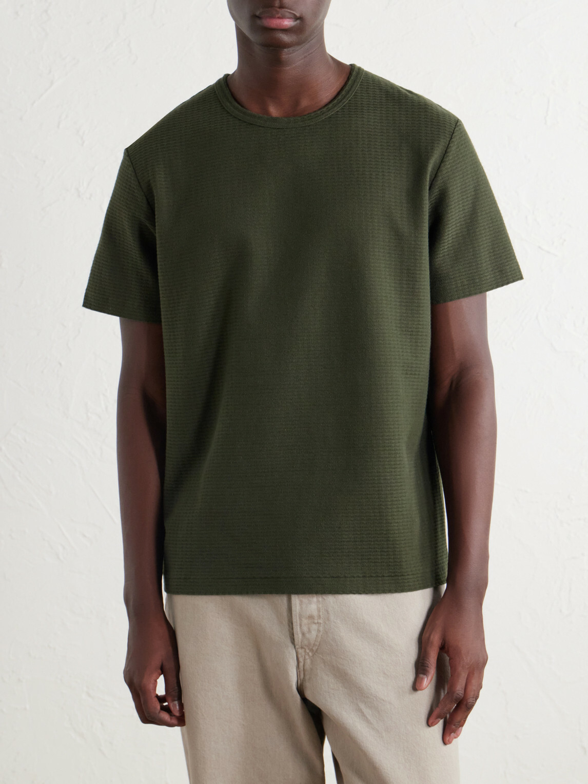 FRAME - Cotton-Jacquard T-Shirt - Green