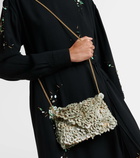 Dries Van Noten Sequined canvas clutch