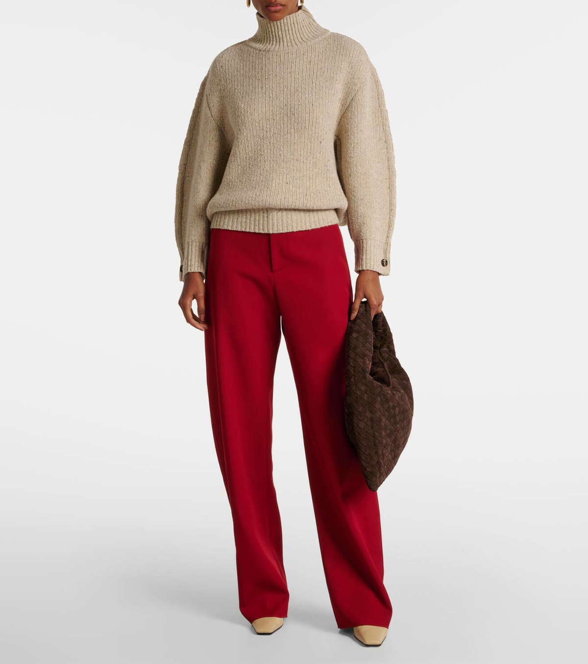 Bottega Veneta Hop Intrecciato Small suede tote bag