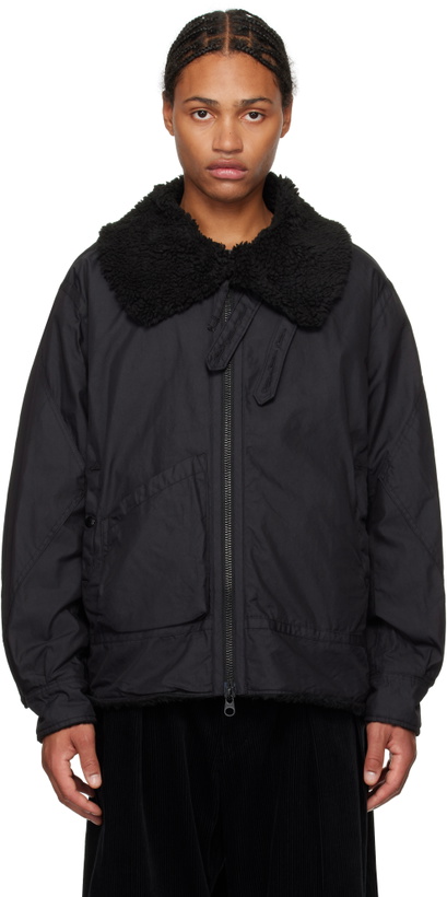 Photo: Engineered Garments Black Twill B3 Bomber Jacket