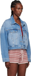 Holzweiler Blue Cropped Denim Jacket