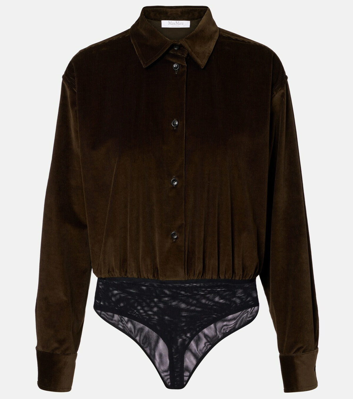 Max Mara Fertile cotton corduroy bodysuit
