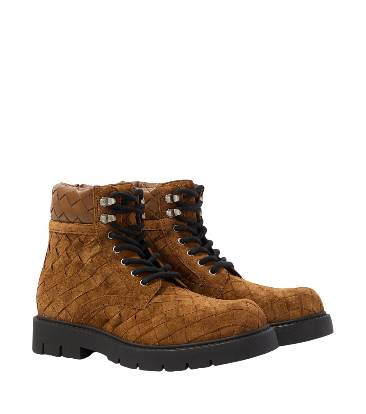 Bottega Veneta - Fireman Intrecciato Rubber Boots - Black Bottega