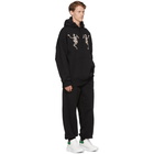 Alexander McQueen Black Embroidered Dancing Skeleton Hoodie