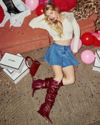 Steve Madden Distortion Boots in Burgundy
