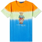 Polo Ralph Lauren Men's Tie Dye Trekking Bear T-Shirt in Sapphire Star