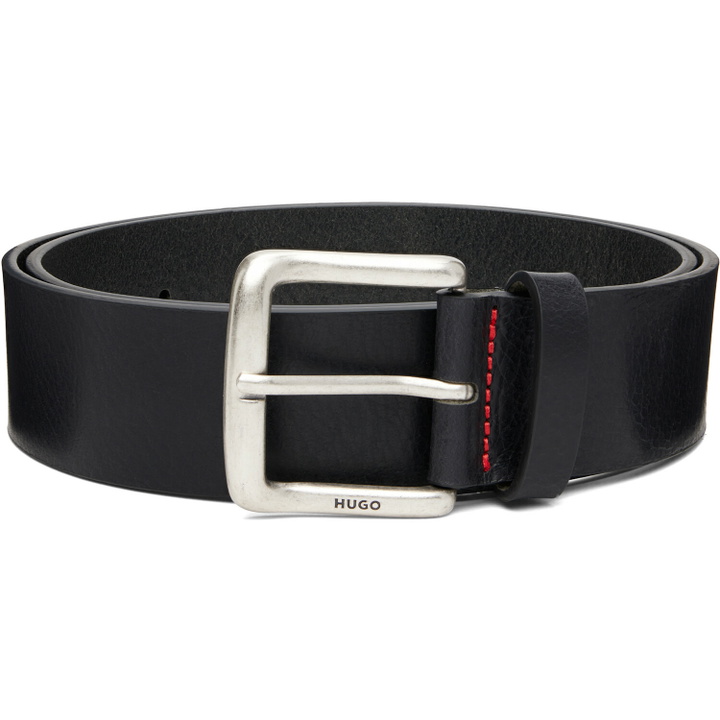Photo: Hugo Black Buffalo Leather Pin-Buckle Belt