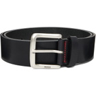 Hugo Black Buffalo Leather Pin-Buckle Belt