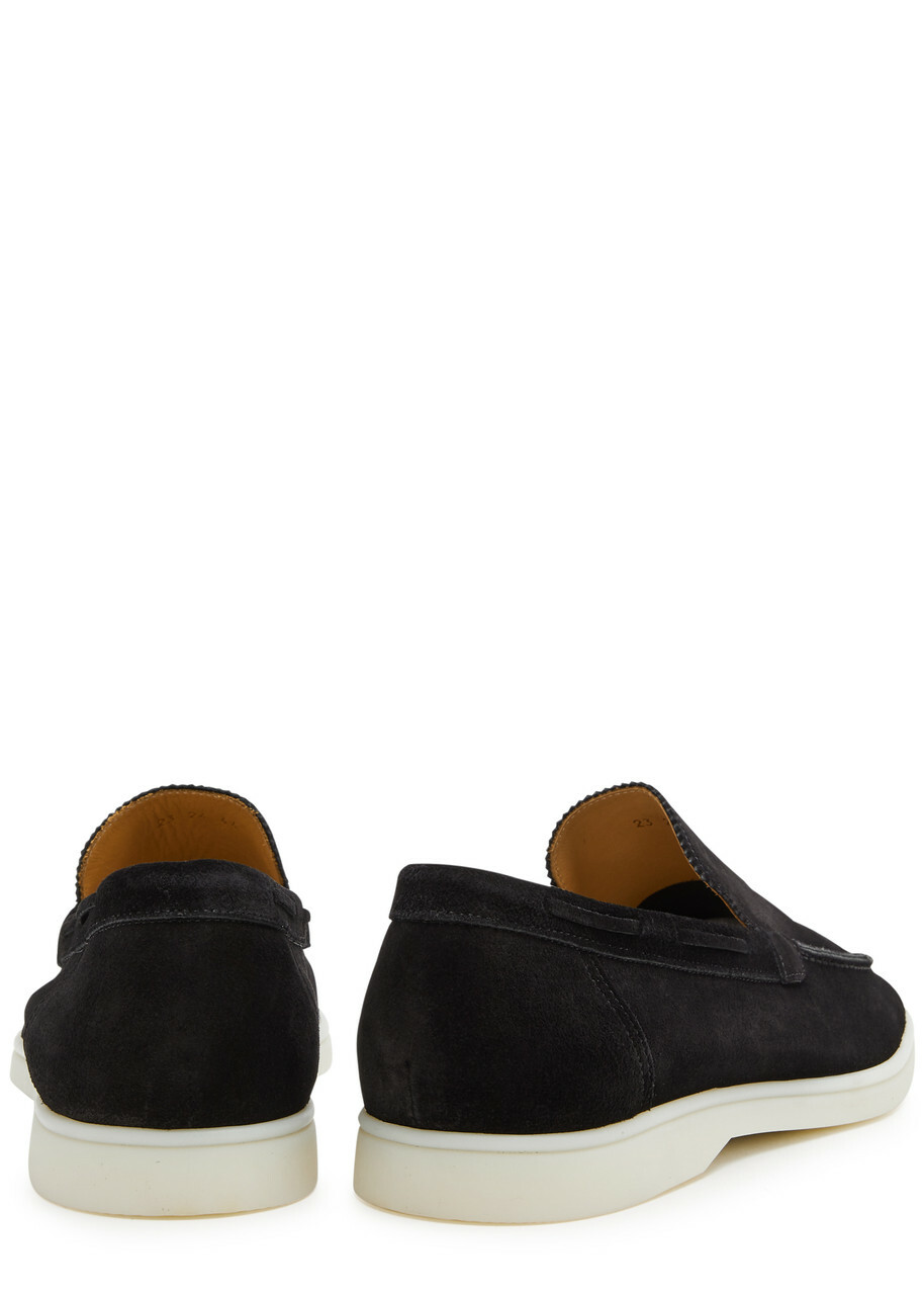 Aurélien Yacht Suede Loafers Black
