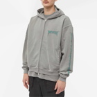 Represent Men's Rock Logo Zip Up Hoodie in Ultimate Grey