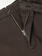 Boglioli - Tapered Cotton-Blend Twill Trousers - Brown