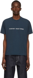 Sunnei Navy Cotton T-Shirt