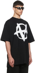 VETEMENTS Black Cotton T-Shirt