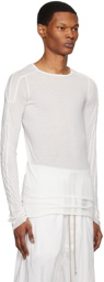 Rick Owens DRKSHDW Off-White Scarification Long-Sleeve T-Shirt