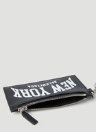 New York Print Keyring Wallet in Black